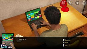 3D porn game with step sister in rich step family