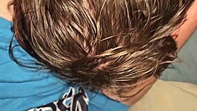 Gay man deepthroats cock during masturbation