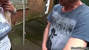 german milf gets slammed by neighbor in garden