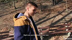 Czech Hunter 521 - Euro Twink Sucking and Fucking Outdoors for Cash, So Hot!