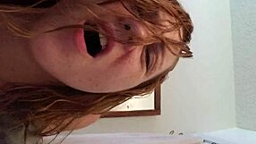 Wife Gets Quickie Tit Fuck in Bathroom