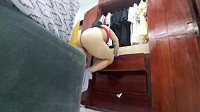 Stepmother in black thong in stepfamily sex scenes