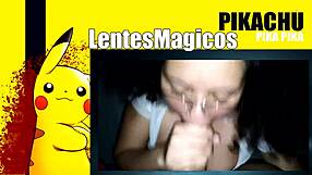 mexican girl with glasses learning to suck