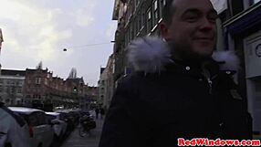 Dutch Tourist Sucks Cock and Gets Jizzed on Tits!