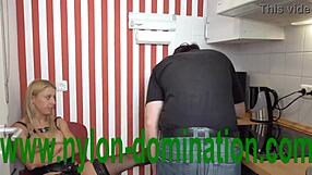 Nylon Domina Trains Her Submissive Housewife in Humiliation