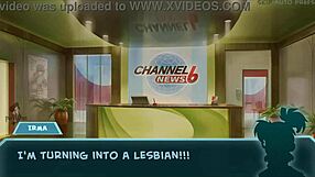 Star channel 34 part 83 features brunette in anime game adventure