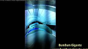 i'm getting ready for my lover in the artificial tanning cabin with big ass