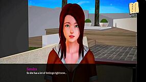 Beautiful brunette MILF in erotic cartoon-style video