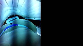 i'm getting ready for my lover in the artificial tanning cabin with big ass