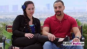 Swinger wives expose big titties in garden!