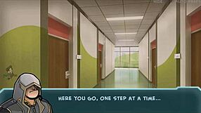 Star channel 34 part 83 features brunette in anime game adventure