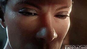 Lara Croft: Tomb Raider gets face fucked and creampied in this cartoon porn