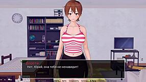 3D animated game with a sexy Asian teacher and her red-haired student