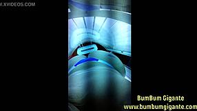 i'm getting ready for my lover in the artificial tanning cabin with big ass