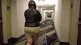 Trolling Hotel Halls in Thong, Nearly Caught in Naughty Act