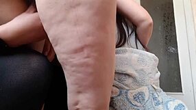 Damn! Neighbor begged for anal and got cum in kitchen!