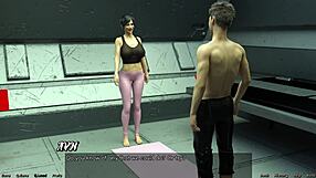 Beautiful milf with large breasts in a 3D animated porn video