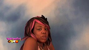 Watch Roxy Star's Exotic Ebony Striptease Dance!