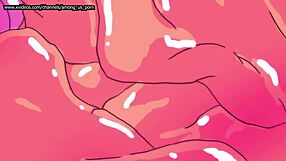 A normal man has sex with a green woman and ejaculates inside her vagina