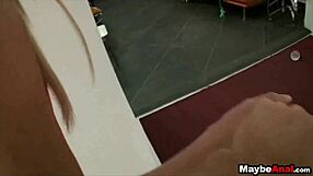 hot skinny blonde gets anal in public