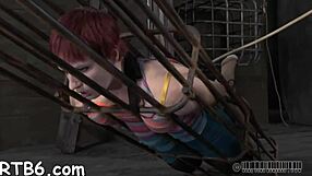 intriguing latex sadomasochism with bound blowjob and spanking in hardcore porn