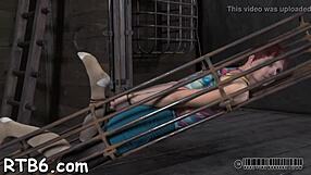 intriguing latex sadomasochism with bound blowjob and spanking in hardcore porn