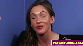 alluring british beauties giving blowjob and deepthroat