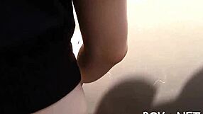 extra diminutive legal age teen 18+ager engages in hardcore shaved pussy sex with blowjob and fucking