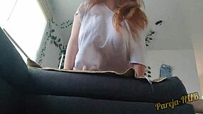 hard sex with curvy redhead best friend at party