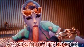 widow takes cock deep in throat on sandy beach at dusk. her skills leave nothing to imagination.