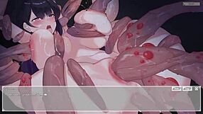 Parasitic evil bad endings with group monster banging in hentai