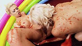 Lou Lou And Christine Love Lick Each Other's Smooth Blonde Vaginas