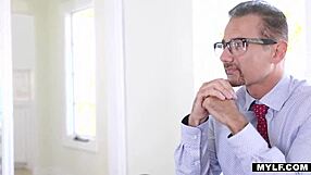 busty milf riding a young stud hard, damn!