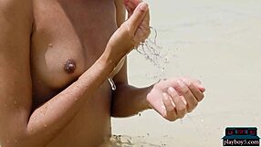 tiny teen 18+ model dominique gabrielle strips and rips clothes, facing detention for breaking rules