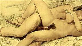 vintage erotic illustration brings retro charm with seductive anime hentai style