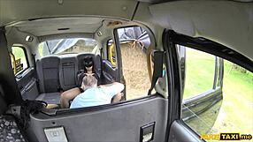 Hidden camera captures a role play cat woman being fucked on the back seat