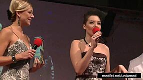 hey, female and male strippers are undressing and dancing, teasing the audience with erotic striptease and ripped clothes 😏