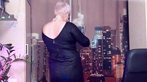 juicy russian milf aimeeparadise dances immodestly in stockings on webcam!