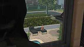3D animated porn with stepmother and neighbor by the pool