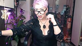 juicy russian milf aimeeparadise dances immodestly in stockings on webcam!