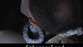 Blonde tied up and fucked