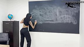 Slutty teacher has class in her home and gets fucked by a student