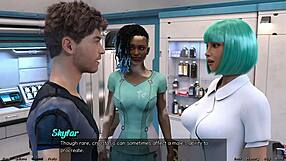 3D animated game with hot space babe wanting to get intimate