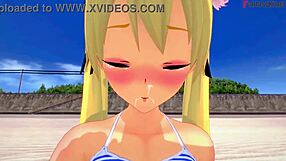 marie rose in bikini gets wild fucking on beach in 3d fantasy