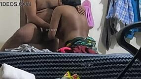 Indian college girl secretly sucking uncle's dick after class