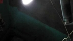 Big boobs young mom showering