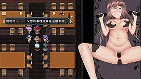 Ellie the Princess in a brutal scene in an anime hentai game