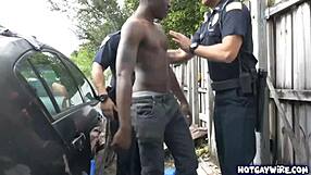 two police officers take advantages of this black guy