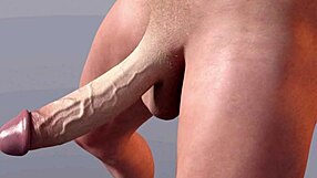3D animated video of a big white cock bouncing by BWC Shock
