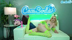 Naughty nurse cosplayer gets naughty with sex toys